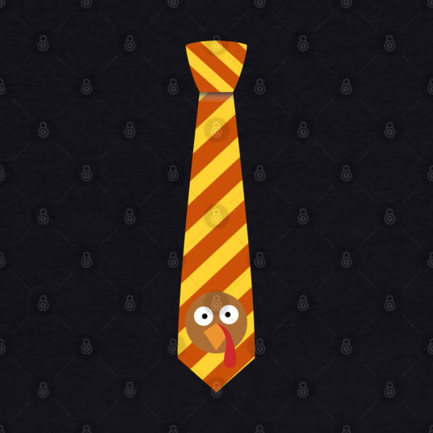 Striped Turkey Tie for Thanksgiving Fun by Creatifly Graphic Tees