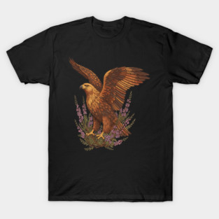 Golden Eagle with Highland Florals T-Shirt