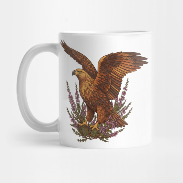Golden Eagle with Highland Florals by BirdsnStuff