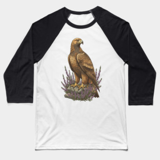Golden Eagle with Heather Design Baseball T-Shirt