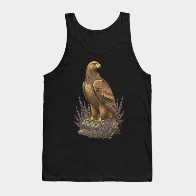 Golden Eagle with Heather Design Tank Top by BirdsnStuff
