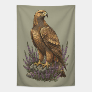 Golden Eagle with Heather Design Tapestry