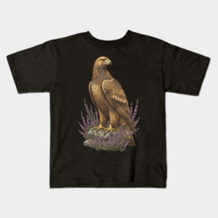 Golden Eagle with Heather Design Kids T-Shirt