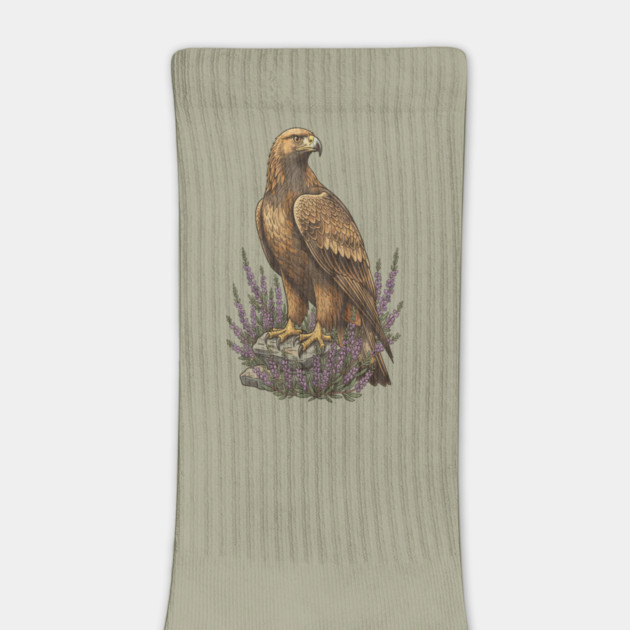 Golden Eagle with Heather Design by BirdsnStuff