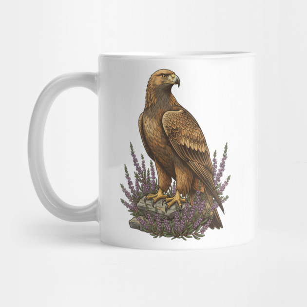 Golden Eagle with Heather Design by BirdsnStuff