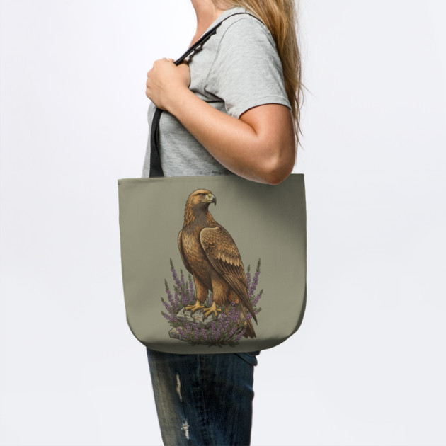 Golden Eagle with Heather Design by BirdsnStuff