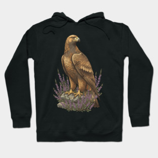 Golden Eagle with Heather Design Hoodie