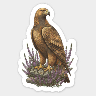 Golden Eagle with Heather Design Sticker