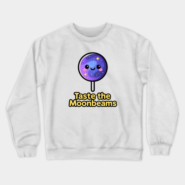 Taste the Moonbeams – Cosmo Bites Kawaii Galaxy Lollipop Design Crewneck Sweatshirt by Anne Lee