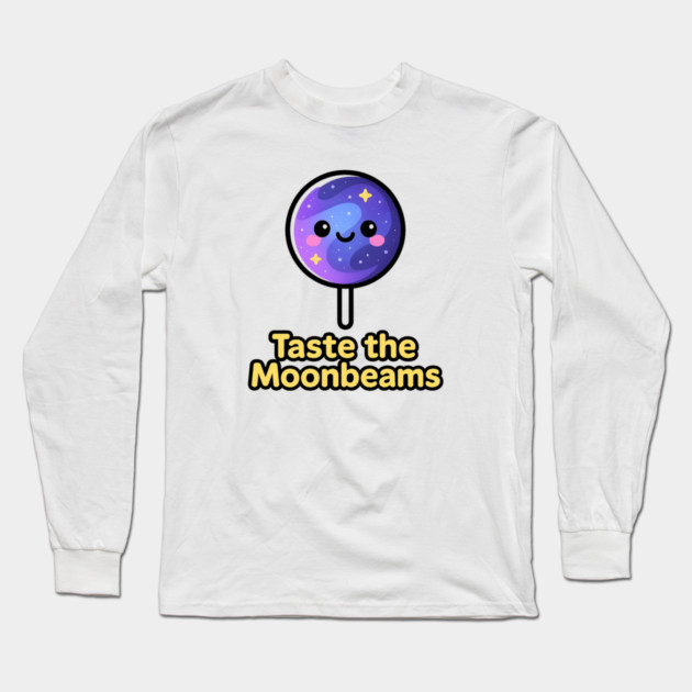 Taste the Moonbeams – Cosmo Bites Kawaii Galaxy Lollipop Design Long Sleeve T-Shirt by Anne Lee