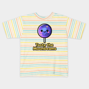 Taste the Moonbeams – Cosmo Bites Kawaii Galaxy Lollipop Design Kids T-Shirt