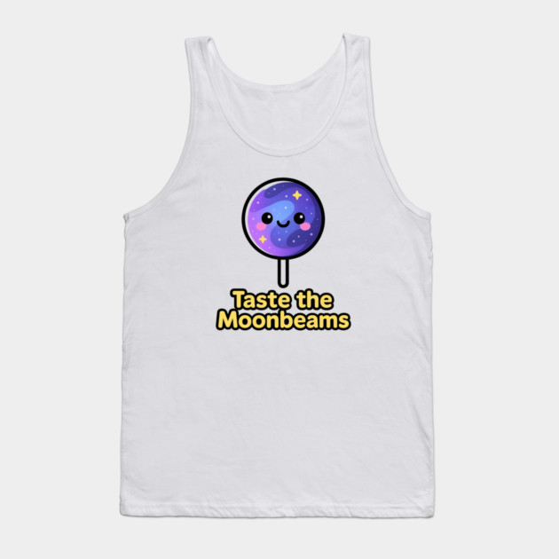 Taste the Moonbeams – Cosmo Bites Kawaii Galaxy Lollipop Design Tank Top by Anne Lee