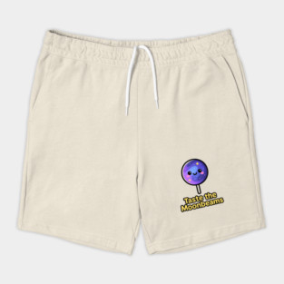 Taste the Moonbeams – Cosmo Bites Kawaii Galaxy Lollipop Design Shorts