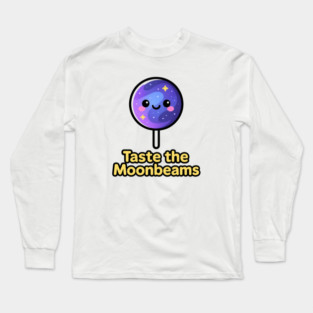 Taste the Moonbeams – Cosmo Bites Kawaii Galaxy Lollipop Design Long Sleeve T-Shirt
