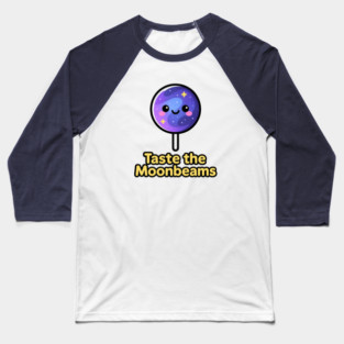 Taste the Moonbeams – Cosmo Bites Kawaii Galaxy Lollipop Design Baseball T-Shirt