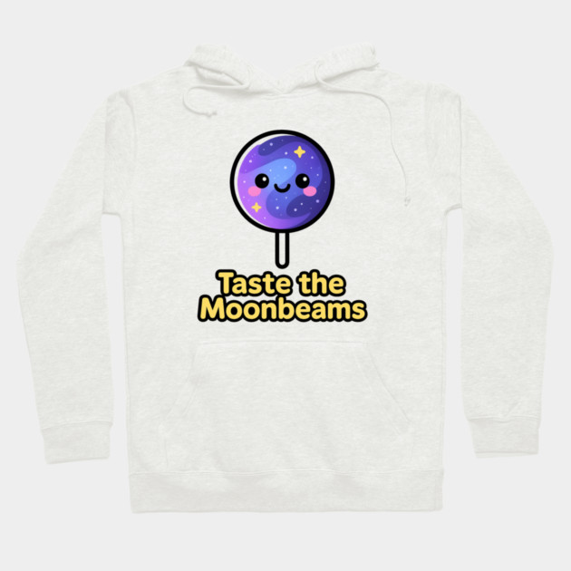Taste the Moonbeams – Cosmo Bites Kawaii Galaxy Lollipop Design Hoodie by Anne Lee