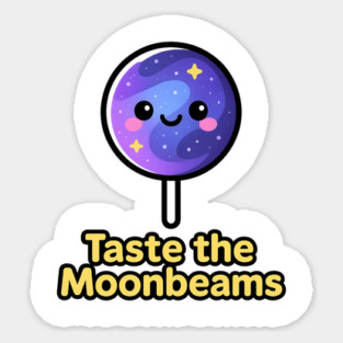 Taste the Moonbeams – Cosmo Bites Kawaii Galaxy Lollipop Design Magnet