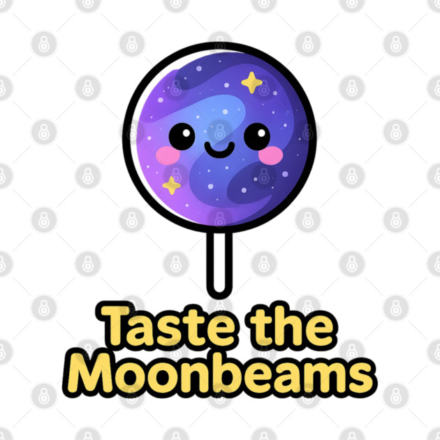 Taste the Moonbeams – Cosmo Bites Kawaii Galaxy Lollipop Design by Anne Lee
