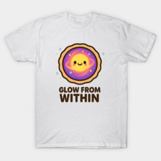 Glow From Within – Cosmo Bites Kawaii Cosmic Tart Planet Design T-Shirt