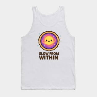 Glow From Within – Cosmo Bites Kawaii Cosmic Tart Planet Design Tank Top
