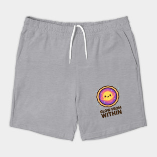 Glow From Within – Cosmo Bites Kawaii Cosmic Tart Planet Design Shorts