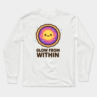 Glow From Within – Cosmo Bites Kawaii Cosmic Tart Planet Design Long Sleeve T-Shirt