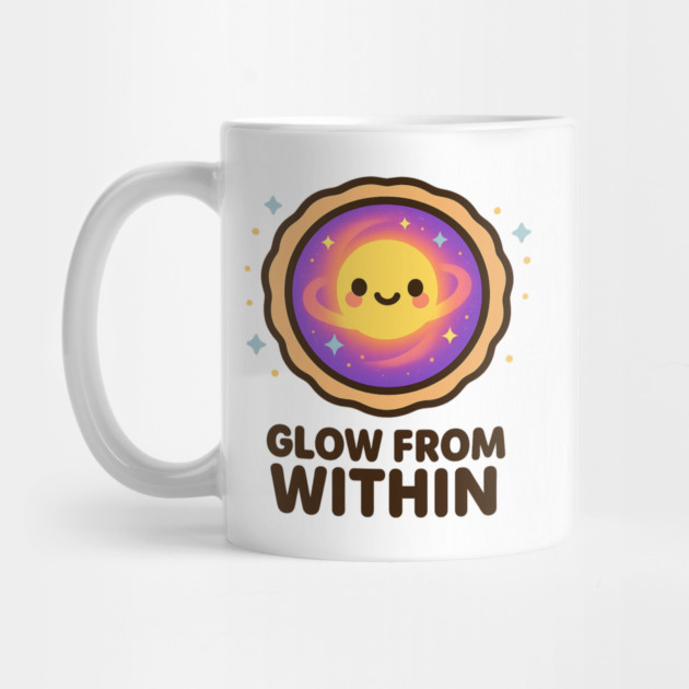 Glow From Within – Cosmo Bites Kawaii Cosmic Tart Planet Design by Anne Lee