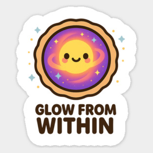 Glow From Within – Cosmo Bites Kawaii Cosmic Tart Planet Design Sticker