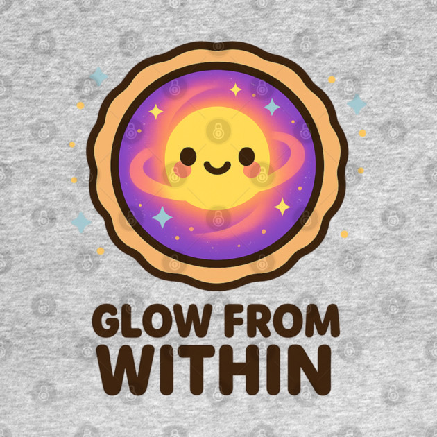 Glow From Within – Cosmo Bites Kawaii Cosmic Tart Planet Design by Anne Lee