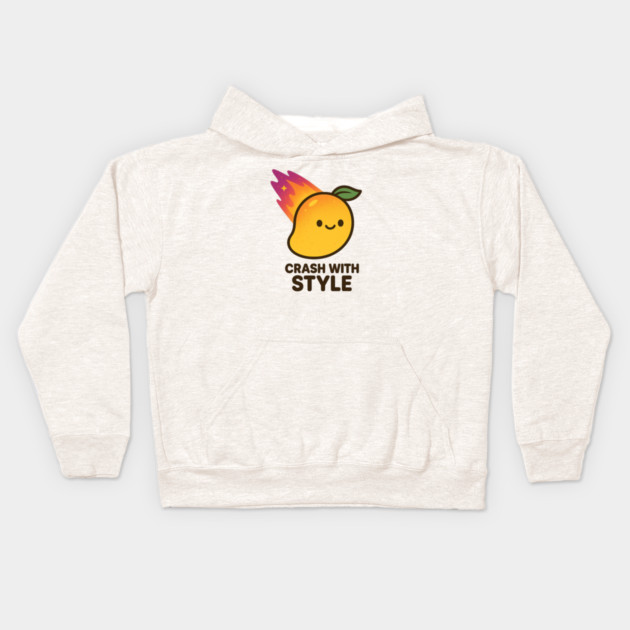 Crash With Style – Cosmo Bites Kawaii Mango Meteor Design Kids Hoodie by Anne Lee