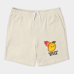 Crash With Style – Cosmo Bites Kawaii Mango Meteor Design Shorts