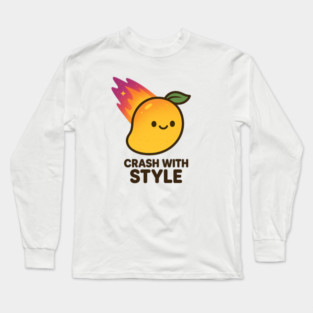Crash With Style – Cosmo Bites Kawaii Mango Meteor Design Long Sleeve T-Shirt