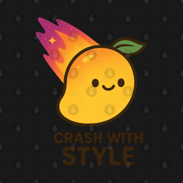 Crash With Style – Cosmo Bites Kawaii Mango Meteor Design by Anne Lee