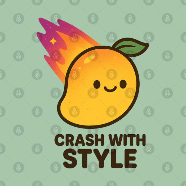 Crash With Style – Cosmo Bites Kawaii Mango Meteor Design by Anne Lee
