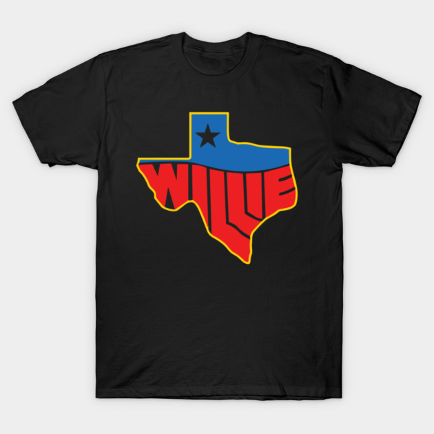 Red Texas Willie State Outline T-Shirt