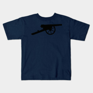 Vintage Cannon Silhouette T-Shirt – Minimal Military Artillery Graphic Kids T-Shirt