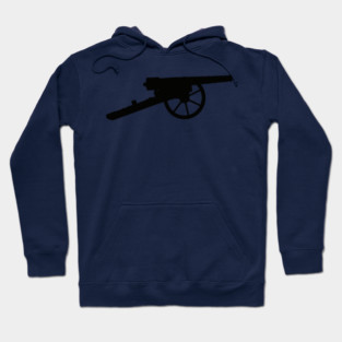 Vintage Cannon Silhouette T-Shirt – Minimal Military Artillery Graphic Hoodie