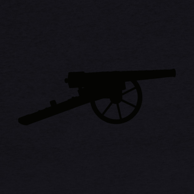 Vintage Cannon Silhouette T-Shirt – Minimal Military Artillery Graphic by DonWillisJrArt
