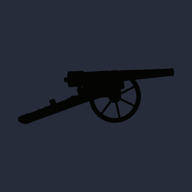 Vintage Cannon Silhouette T-Shirt – Minimal Military Artillery Graphic by DonWillisJrArt