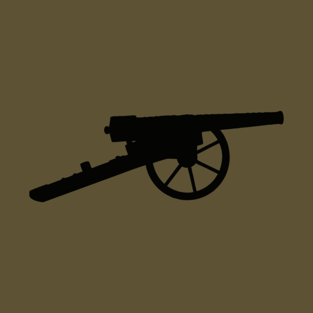 Vintage Cannon Silhouette T-Shirt – Minimal Military Artillery Graphic by DonWillisJrArt