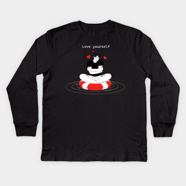 Love Yourself Kids Long Sleeve T-Shirt by enrynz
