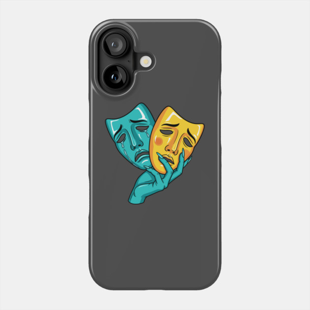 Drama Masks Tragedy Phone Case by enrynz