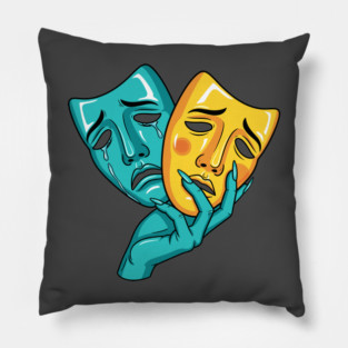 Drama Masks Tragedy Pillow