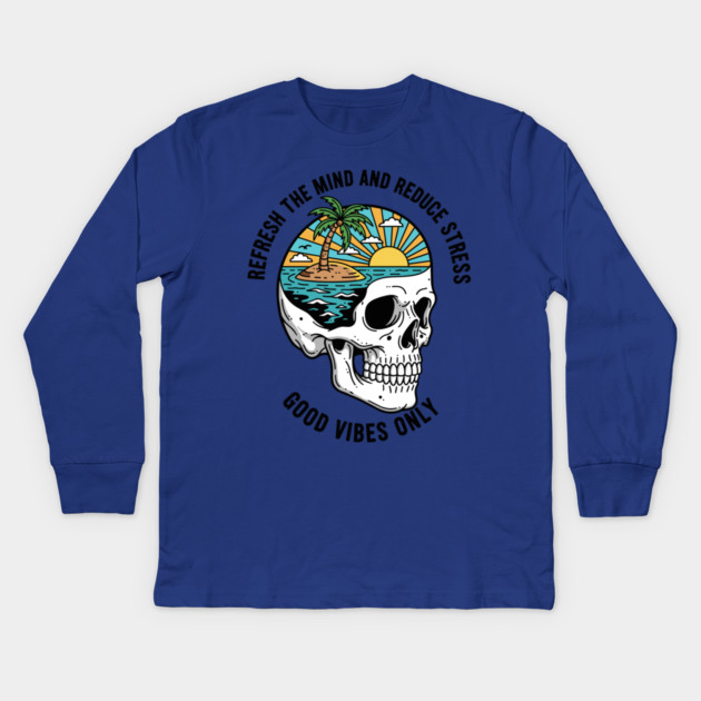 Refresh the Mind and Reduce the Stress Kids Long Sleeve T-Shirt by enrynz