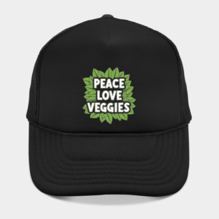 Peace Love Veggies Hat