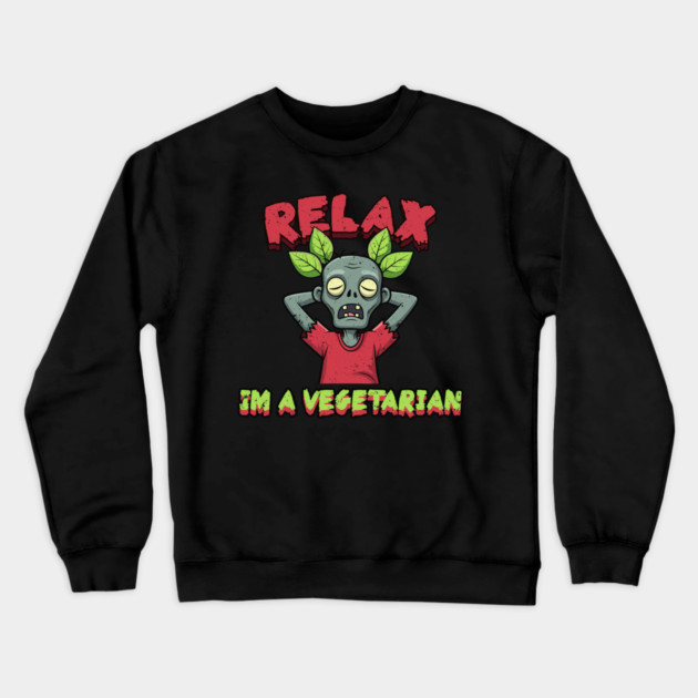 Vegan Zombie Crewneck Sweatshirt by enrynz
