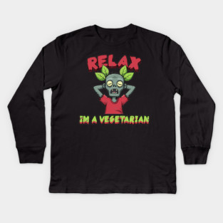 Vegan Zombie Kids Long Sleeve T-Shirt