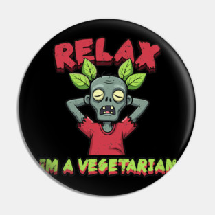 Vegan Zombie Pin