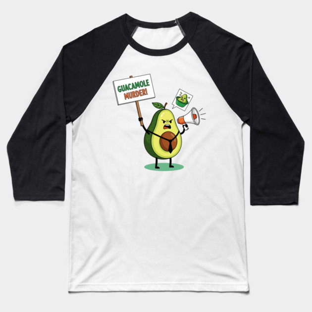 Guacamole Murder Baseball T-Shirt by Digironin
