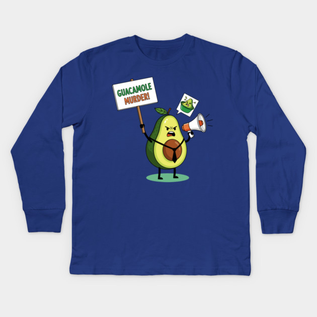 Guacamole Murder Kids Long Sleeve T-Shirt by enrynz